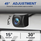 Kairiyard License Plate Backup Camera with 5in Monitor, 170 Degree Wide Angle DIY Grid Lines Waterproof Reverse Rear View Camera Systems for Truck Car Trailer SUV