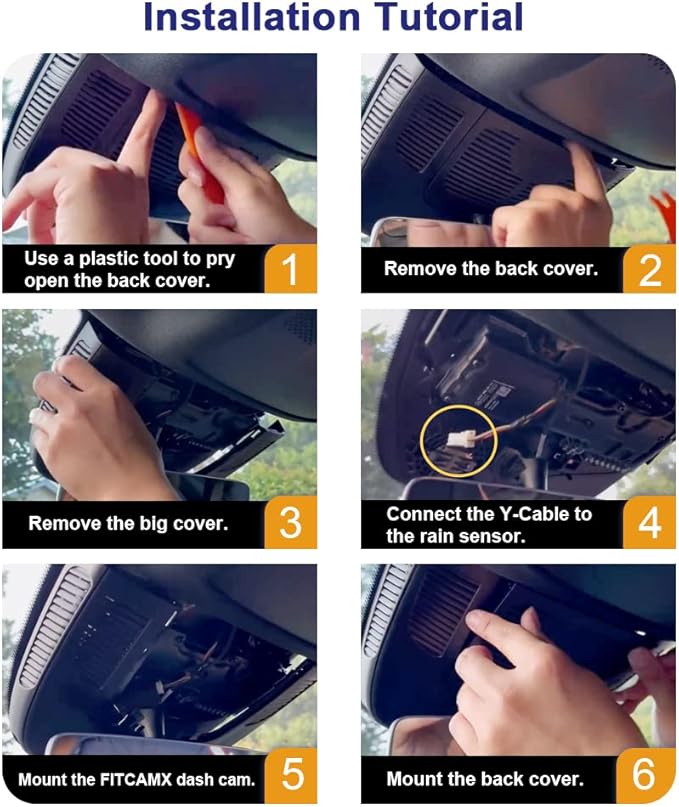 Fitcamx Front 4K+Rear 1080P Dash Cam Adapts for Mercedes-Benz GLE GLS 2020-2026 (Model C) Compare Cover Shape, OEM Look, Dual HD Video, WiFi & APP, G-Sensor, Loop Recording, Easy to Set, 128GB Card