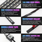 12pcs Motorcycle LED Underglow Kits,16 Million Colors A PP Control RGB Motorcycle LED Lights Sync to Music Waterproof DC12V.