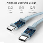 USB C Charger Type C Charger Fast Charging 10FT 45W Samsung Chargers 2-Pack with iPhone Air/17/17 Plus/17 Pro/17 Pro Max/16/16 Plus/16 Pro/16 Pro Max/15/15 Pro Max/iPad Pros/Galaxy S25 S24(Blue)