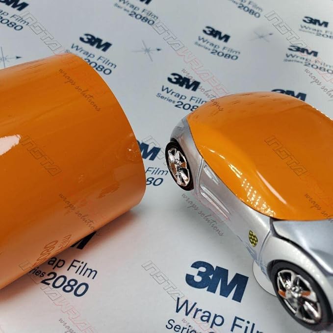 3M Car Wrap Roll 2080 Gloss Deep Orange | G24 | (5ft x 1ft (5 Sq/ft)) | Automotive Vinyl Wrap for Cars - Car Interior Wrap & Exterior | w/Free Instawraps Pro Glove