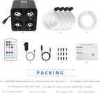 AKEPO 36W 4 Color Twinkle Fiber Optic Starlights Headliner Lights Kit, Optical Fibers Music Sync Bluetooth APP Control Starlight Kit, 2000pcs*13.1ft +240pcs Colorful Shooting Star