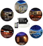 AMKI 16W Fiber Optic Lights,Starlight Headliner Light Kit APP/Remote Control Sound Activated Mode for Car&Home Decoration,Optical Fiber Cable Strands 0.75mm/0.03in 6.5ft/2m 200pcs
