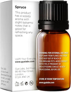100% Pure Spruce Essential Oil - 0.34 Fl Oz - Spruce Oil for Hair, Skin, Diffuser, Aromatherapy & DIY Candle Making Scent