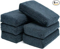 The Rag Company - Premium Grade Terry Microfiber Detailing Applicator Sponges - Versatile Detailing Tool, Extra Absorbent, Able to Withstand Numerous Uses, 3in x 5in, Black (6-Pack)
