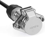 DALLUX Heavy Duty Vehicle Coil Trailer Cable with 1 Channel 4 PIN AV Connector Disconnect Kit for Truck Caravan Motor Home Backup Security Camera Monitor System