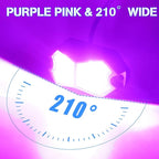 Led Rock Lights Purple Pink 4 Pods 18LEDs 210 Degree Wide Angle IP68 Waterproof Aluminum Housing Underglow Underbody Lights 12v 24V for Truck UTV ATV Camper (4 Pods, Purple Pink)