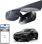 mangoal 4K Dash Cam Custom for Mazda CX-30 2024 2025 2026(Model B), UHD 2160P Video, Free App & WiFi, 64GB Card