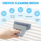 Magic Window Track Cleaner, 2026 Upgraded Handheld Cleaning Brush Set, Creative Cleaner Brushes Tools for Window lides Gaps, Sliding Door Track, Tile Lines Shutter Car Vents (3pcs Grey)
