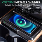 Wireless Car Charger for Honda CR-V/CRV Hybrid 2017 2018 2019, 15W Qi Fast Charging Phone Charger Pad for iPhone Galaxy, Center Console Accessory for 5th Gen CRV, Gift for Honda CR-V Owners