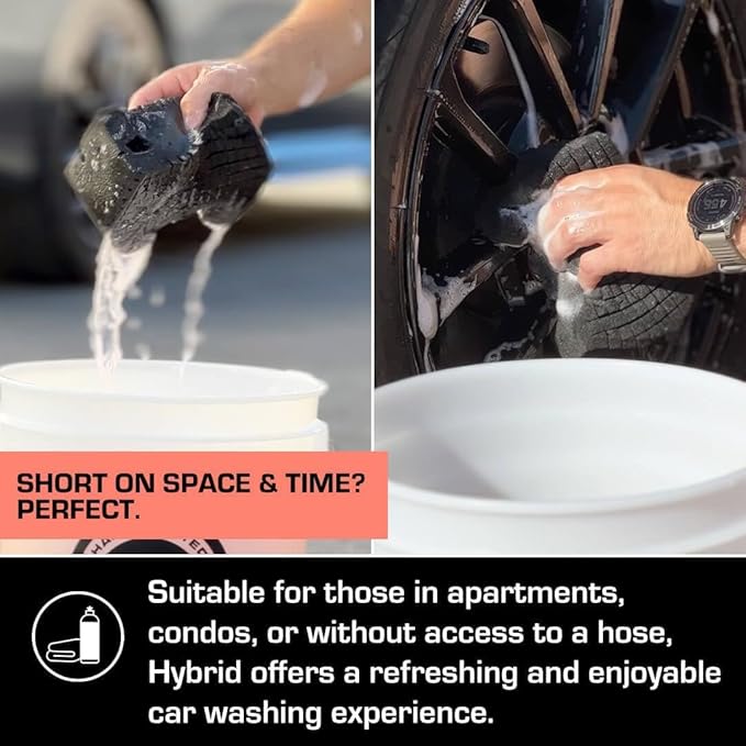 Ethos Hybrid Ceramic Rinseless Car Wash - Spot Free Rinse for Cars Waterless Wash - No Rinse Wash - Spot Free Car Wash - 2 Pack (16oz)