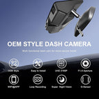 Mangoal Front 4K & Rear 1080p Dash Cam for Honda Pilot 2016-2022 Gen 3 YF5/6, Passport 2019-2025 Gen3 YF7/8, Ridgeline 2017-2026 Gen2 YK2/3(Model B), OEM Look, UHD 2160P Video, WiFi & App, GPS, 128GB
