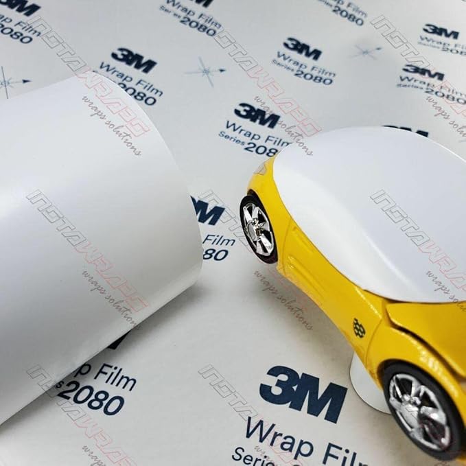 3M Car Wrap Roll 2080 Satin White | S10 | (5ft x 40ft (200 Sq/ft)) | Automotive Vinyl Wrap for Cars - Car Interior Wrap & Exterior | w/Free Instawraps Pro Glove
