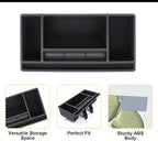 Hellet Upgrade Front Center Seat Headrest Organizer for Ford 2011-2026 F150 F250 F350 F450 F550 F650 Accessories Coin Container Storage Box with Non–Slip Silicone Mat (Jump Seat Only)