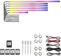 Acrylic Car Interior LED Lights, Wireless App, Ambient Lighting Kit, Fiber Optic LED Light Strips, 24 Million Colors, Music and DIY Functions
