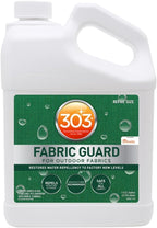 303 Products Fabric Guard – Water Repellent & Stain Shielding Fabric Spray, Safe for All Outdoor Upholstery, Easy to Use, Manufacturer Recommended, 1 Gallon, White