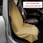 Car Towel Seat Cover, Performance Microfiber Washable Non Slip Vehicle Front Seat Covers, Sweatproof Automotive Interior Chair Protectors, Universal for SUV Automobile Truck (Beige)