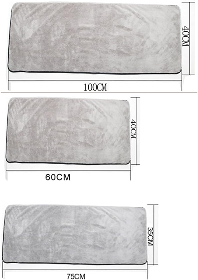 Microfiber Car Wash Towels, 75x35 cm and 60x40 cm, Soft Drying Cloth for Cleaning(Upgrade 60x40)