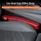 2PCS Car Seat Gap Filler, Microfiber Leather Vehicle Seat Crevice Plug Blocker to Stop Things from Dropping, No-Drop Automotive Gap Guard Stopper, Universal for Vehicles (Red)