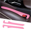 KIFIDAN 2PCS Car Seat Gap Filler,Flexible Seat Gap Organizer Between Seats for Tightly Filling Seat Gaps,Universal Car Side Seat Gap Filler Interior Car Accessories for Women & Men (Pink)