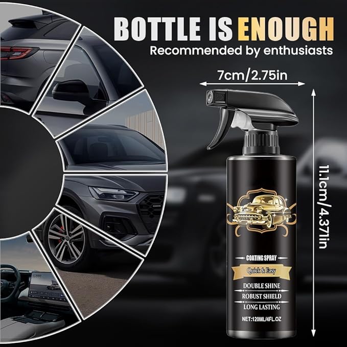 Car Coating Spray, Polish with High-Gloss Finish, Paint Sealant for Lasting Defence, Perfect for Automotive Care
