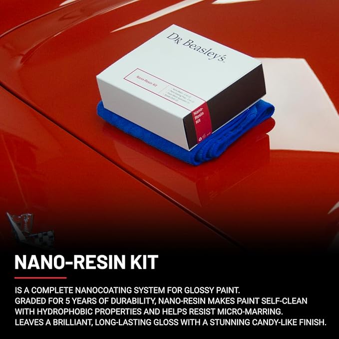 Dr. Beasley's - PK-19 Nano Resin Kit - Semi Permanent Ceramic Coating System, Resists Etching and UV Damage, Protects Paint for 2-3 Years