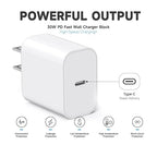 CYQAPC 10FT 30W USB Type C Fast Wall Charger Block for iPhone 16e 16 15 Pro Max, AirPods 4 4th Wall Plug Cube Brick iPad Pro 13/12.9 in, iPad Air 13 iPad 10th Generation,USB C to USB C Charging Cable