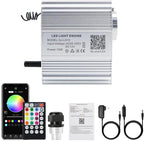 AKEPO 10W Twinkle Fiber Optic Light Engine Light Source, APP Control + Music Activated + 28-Key Remote Control for Car Stars Headliner and Home Star Ceiling Kit