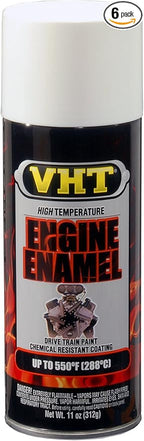 VHT SP129-6PK 550° Engine Enamel High Heat Spray Paint – Gloss White – 11 oz. Aerosol Can, Pack of 6