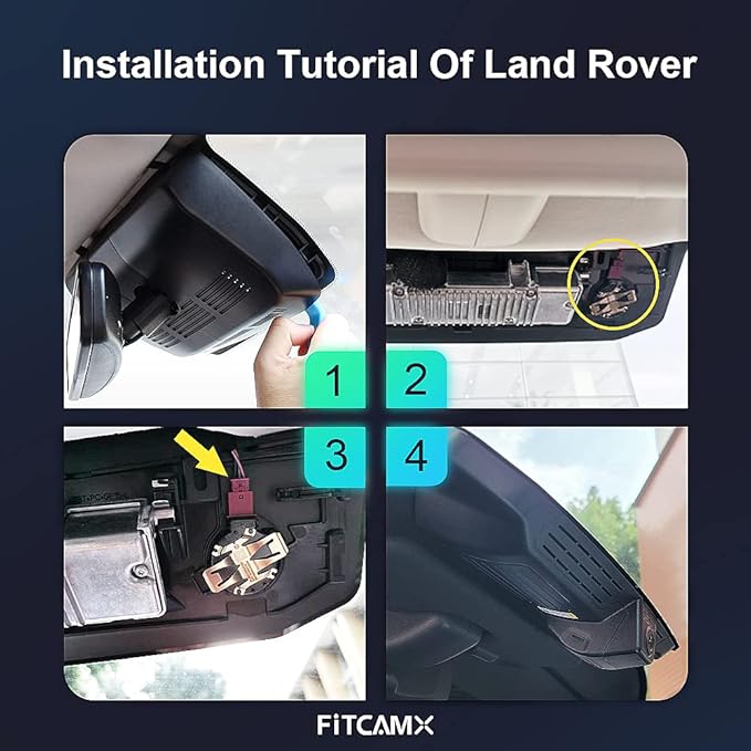 Fitcamx Front 4K+Rear 1080P Dash Cam Adapts for Land Rover Defender 90 110 130 2020-2026 (L663), Integratd OEM Look, 2 Way HD Video, WiFi & APP, Loop Recording, G-Sensor, Easy to Set, 128GB Card