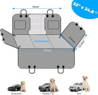 URPOWER 2026 Upgraded Back Seat Extender for Dogs - Large Hard Bottom Dog Car Seat Cover Holds 550lbs, Waterproof Dog Hammock Pet Bed with High-Density Foam Non-Slip Backseat Protector