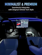 Ambient Light with Blind Spot Warning for Tesla Model 3 Highland (2024 2025) & Y Juniper (2025 2026) LED Interior Lights Strip 3.77ft for Tesla Custom Color Modes Neon Light Kit Plug-and-Play