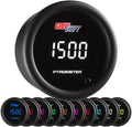 GlowShift 10 Color Digital 2200F Pyrometer Exhaust Gas Temp Gauge Kit - Includes 1/8-27 NPT Type K EGT Probe & Wiring - Multi-Color LED Display - Tinted Lens - for Car & Truck - 2-1/16" (52mm)