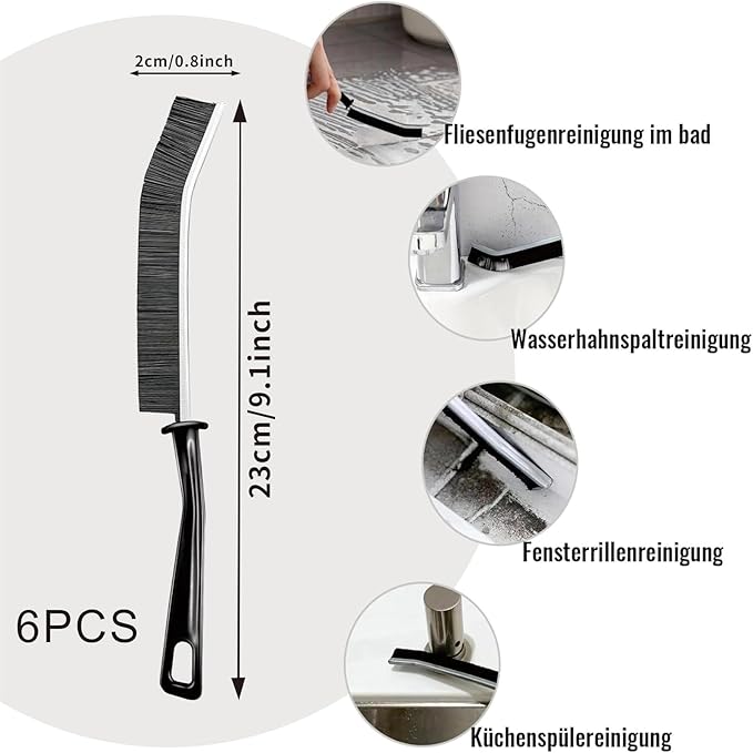 16 Pcs Crevice Cleaning Brush, Corner Brush, Screen Cleaner Brush, Cleaning Tools for Housekeeping, Garbage Disposal Cleaner Brush, Window Track Cleaning Tools, Kitchen (16Pieces)