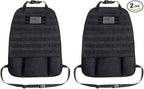 Car Seat Back Organizer, Car Seat Cover Protector, Backseat Hanging Car Seat Storage Bag, Tactical Backseat Organizer Panel, Multipurpose Car Travel Accessories for Most Vehicles (Black, 2PCS)