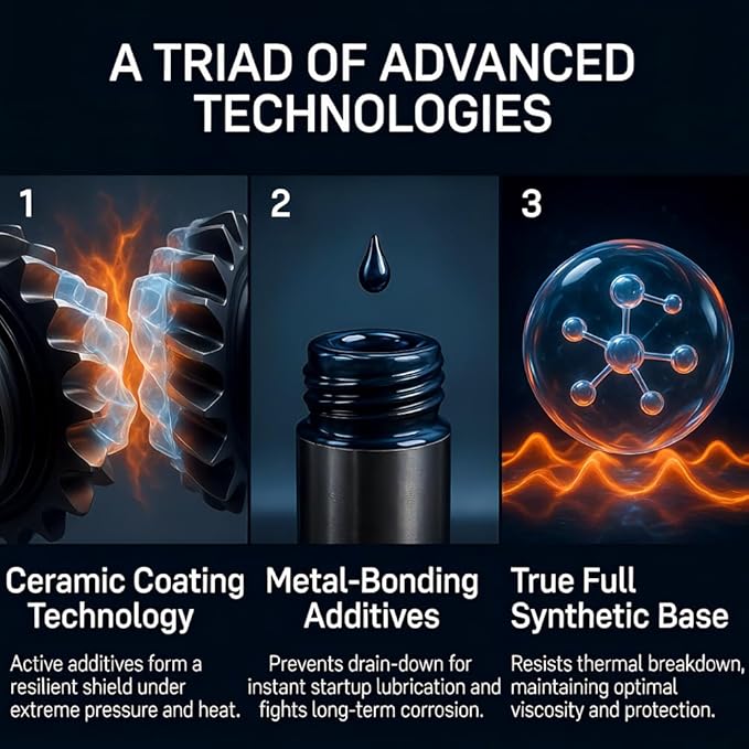 Tri-Ex2 75W-140 Synthetic Gear Oil - API GL-5/MT-1 - Patented Ceramic Technology - Case of 4 Gallons (4 Gallon Case, 75W-140)