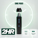 SonicPower Portable Cordless Car Vacuum, 15000Pa High Suction Handheld Vacuum Cleaner, 2-in-1 Vacuum & Blower, with 4 Attachments & Portable Storage Bag for Car, Home, Pet & Office (Black & Blue)