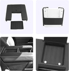 LUWU Center Console Cover Hidden Storage Box Compatible with 2022-2025 2026 Tundra (SR/SR5/Limited) Accessories Silicon Material Armrest Cover Center Console Hidden Organizer Box (2 in 1 Design)