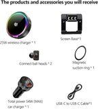 Qi2.2 25W Magnetic Car Mount Charger for 2026 Toyota RAV4 / Hybrid Accessories, for Fast Charging Cell Phone Holder Fixed Clip with Cooling Fan ＆54W Fast Adapter