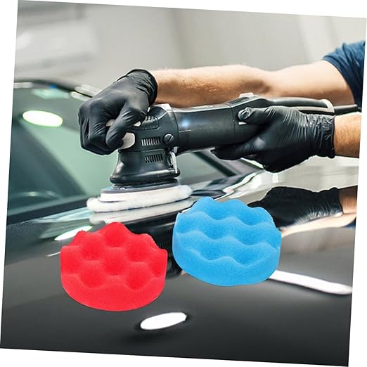 2 Sets Polishing Pads for Drill Versatile Buffing Sponge Kit for Car Waxing and Detailing Drill Attachment Wear Resistant High Efficiency Cleaning and Polishing