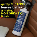 Collinite No. 21 All-In Universal Ceramic Interior Detailer – Easy Spray & Wipe Cleaner + SiO2 UV Protection for Leather, Vinyl, Rubber, Plastic, Fabric & Screens – Fresh Scent – For Cars, Boats, RVs