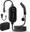Junsun Portable Electric Car EV Charger Level 1/2 for Tesla 21ft Cable NEMA 14-50P 5-15P NACS Connector Compatible with Tesla Models X/Y/3/S