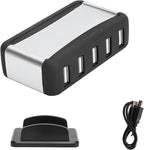 USB 7‑Port Hub Multi USB Port Expander Fast Data Transfer USB Splitter HighSpeed Extender with Power Supply 100‑240V for Laptop Desktop Computers Notebooks (US Plug)