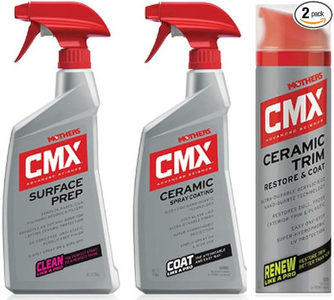 Mothers CMX Ceramic Prep + Ceramic Spray Coating + Ceramic Trim Bundle
