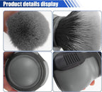 2PCS Car Detailing Brushes, Ultra Soft Bristles Dusting Brushes with Storage Rack, Curveball XL Synthetic Brushes, Covers Large Area Cleaning Tool for Inside or Outside Vehicles (Grey)