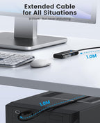 ORICO USB 3.0 Hub, 4-Port USB Hub with 3.3Ft Cable, Ultra Slim USB-Splitter for Laptop MacBook Pro, iMac, Surface Pro, XPS, PS5，PC, Flash Drive, Mobile HDD