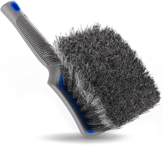 Detail Factory - ProGrip Wheel Face Brush - Ergonomic ProGrip Handle - Soft Flagged-Tip Bristles - Avalanche