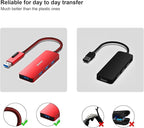 BENFEI USB 3.0 Hub, USB-C HUB, 2-in-1 USB Type-A/Type-C Hub with 4 USB 3.0 Ports [Aluminum Shell, Nylon Braided] Compatible with iPhone 15 Pro/Max, MacBook Pro/Air 2023, iPad Pro, iMac, S23, XPS 17
