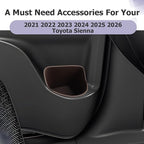 LUWU 2025 2026 Sienna Center Console Cup Holder Compatible with 2021 2022 2023 2024 2025 2026 Toyota Sienna Interior Accessories Rear Seat Door Side Silicone Cup Holder Insert Sienna 2025 Accessories