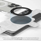 Sinjimoru for MagSafe Sticker, Magnetic Ring for Phone Case, Adaptor for MagSafe, 1000g Magnet Strength, Wireless Charging, M-Ring Plate Black